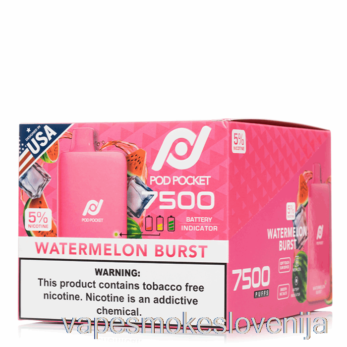 Vape Petrol [10-paket] Pod Pocket 7500 Za Enkratno Uporabo